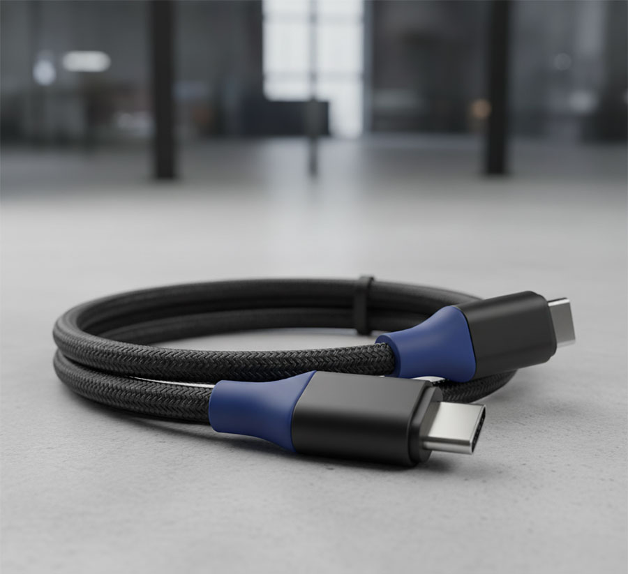 USB Cable Assembly with Strain Relief